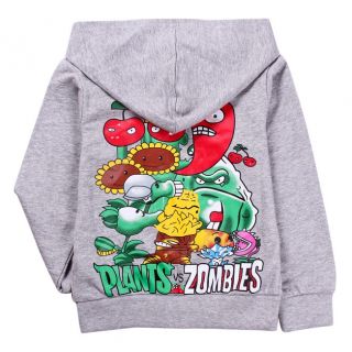 New Baby Boys Girls Plants vs. Zombies Zipper Hoodies Sweatshirts 7 8 