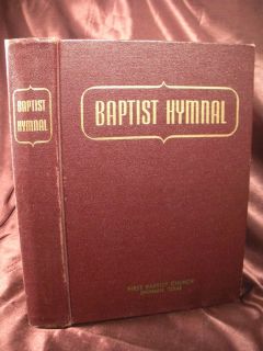BAPTIST HYMNAL Favorite Gospel Songs Church Hymns HC 1956 Christmas 
