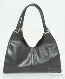 Gucci Black Textured Leather Bardot Bag