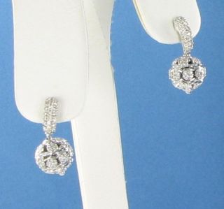   Yurman Sterling 925 Pave Diamond Ball Dangle Earrings New $2650