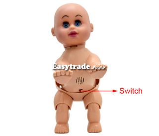Pink Crawling Baby Doll Toy Baby Laugh Music Say Mama Daddy and Learn 
