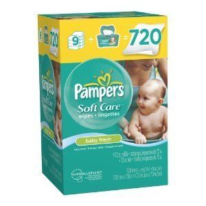 Pampers Softcare Baby Wipes Baby Fresh or Unscented 720 Count