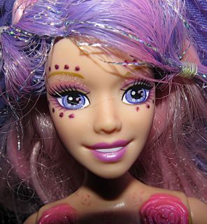 Barbie Doll Fairytopia Mermaidia Shella Pink Purple Hair Aqua Green 