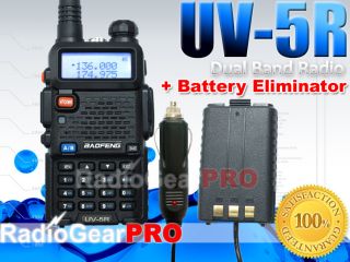 BAOFENG UV 5R Dual Band Radio UHF/VHF 136 174 / 400 480 + Car Battery 