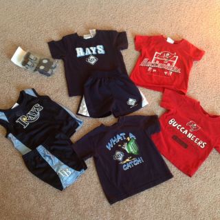 Tampa Bay Buccaneers Bucs Rays Kid Baby Toddler Lot Shirt