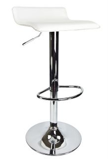New Modern Bar Stool White Swivel Bombo Chair Pub Barstools Chrome 