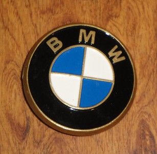 Vtg BMW 1980 Baron Buckles Solid Brass Mens Belt Buckle