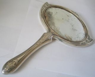 Sterling Silver Art Nouveau Mirror Foster Bailey C 1890