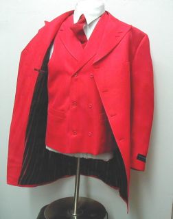   Red Tone Vest Zoot Suit Size 40R 40 R 36 New Jacket Pants Vest