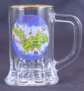 Bockling Saint Barthelemy German Mini Beer Stein Shot Glass w Handle 