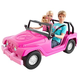 Barbie Doll Barbie and Ken My Cool Mini Cooper Red Convertible Car New 