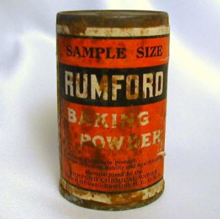 Rumford Baking Powder Vintage Sample Size Miniature Tin