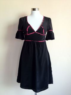 Bardot Silk Black Dress Fully Lined Fits AU10 RRP$159