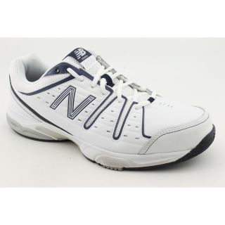 Used New Balance MC656 Mens Size 10 White Wide Leather Athletic 