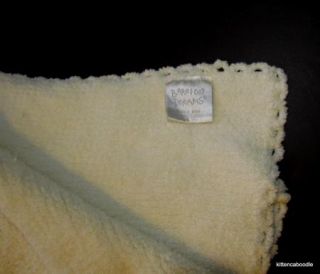 Barefoot Dreams Ivory Cream Chenille Cuddle Laugh Play Satin Patch 