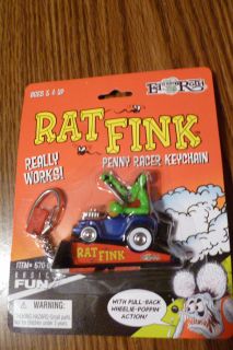 2001 Basic Fun Inc Green Rat Fink MISP Ed Big Daddy Roth Penny Racer 
