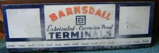 1950s BARNSDALL OIL BATTERY TERMINALS Metal DISPLAY SIGN RARE