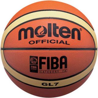 Molten GL7 Official FIBA Olympic Leather Indoor 29.5 Basketball