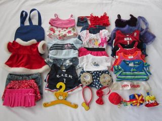   Bear Clothes Lot Carrier Outfits Birthday Set Collar Basketball