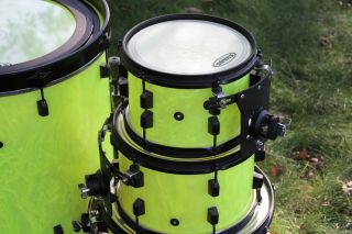 Custom Acrylic Drum Set / Kit with Black Powdercoating, SJC, OCDP 