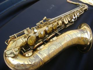 Excellent Buescher 400 Top Hat Cane Tenor Saxophone
