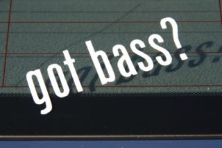 Got Bass Pro Hobby Sport Fishing Auto Car Truck Boat Vinyl Window 