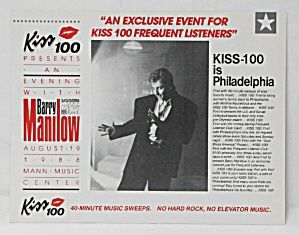 1987 1988 Barry Manilow Big Fun Program Tour Book RARE Kiss 100 FM 