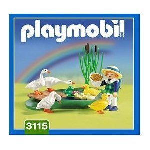 Playmobil 3115 Duck Pond with Geese New Unopen Box RARE