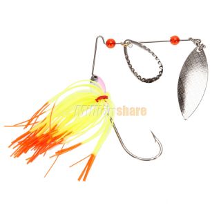 2pcs Bass Spinnerbait Fishing Lures Crankbaits Tackle Hook 0 4Z 12g 