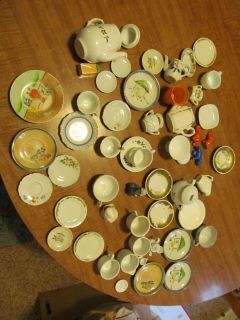 Approx 50 Misc Vintage Miniature Pieces Many Japan