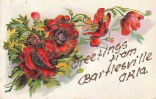 F2540 OK Bartlesville Floral Postcard
