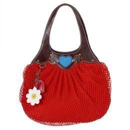 Luella Bartley Red Mesh Purse Hobo Bag Handbag Tote