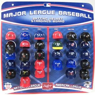 MLB Micro Pack Batting Helmet Standings Display Board