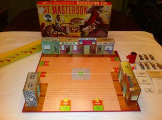 Vintage BAT MASTERSON Board Game by Lowell Toy Mfg Corp 1958 Nice