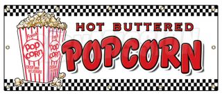 48x120 Popcorn Banner Sign Stand Cart Concession Signs