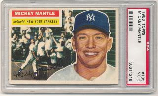 1956 Topps Mickey Mantle #135 PSA 3   NY Yankees