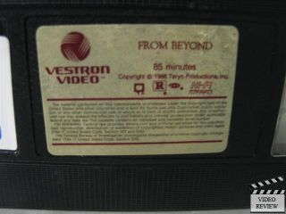 From Beyond VHS Jeffrey Combs Barbara Crampton 028485151826