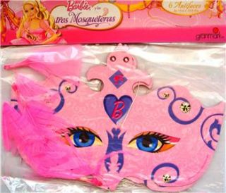 New Barbie Musketeers Party Tres Mosqueteras 12 Masks