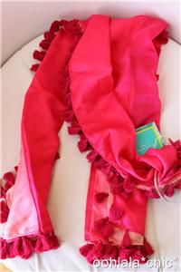 Calypso St Barth Target DIP Dye Scarf with Tassel Pink
