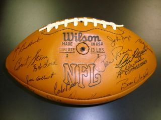MINT 1975 Green Bay Packers Team Signed Football w/Bart Starr