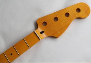New P Bass Neck Maple Fingerboard Satin Finish Vitage Color Free 