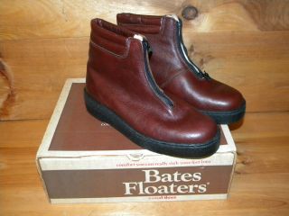 1970s Mens Bates Floaters Insulated Shoes Boots Sz 8EW Deadstock Made 