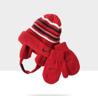 Nike Striped Toddler Kids Knit Hat And Mittens Set 7A2468_308_A