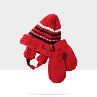 Nike Striped Infants Knit Hat And Mittens Set 6A2468_308_A
