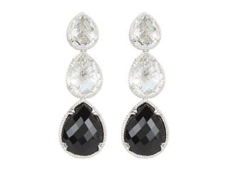 delatori black onyx and crystal earrings