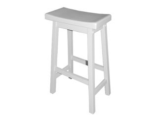 TMS 10030WHT 24 Arizona Saddle Stool   White