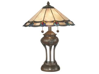 Dale Tiffany TT11060 Peacock Table Lamp W 16 x H 21.5