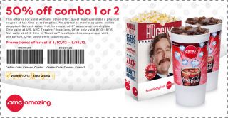 AMC Theatre   50% Combo #1 or #2   Concession Combo Offer   movie 