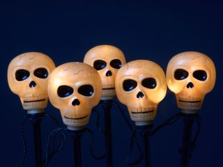 Good Tidings CIT90238 Halloween Scary Skull Pathway Markers, 5 Pack