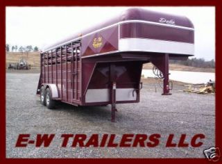 new 2012 delta stock and cattle trailer 16 gooseneck time
